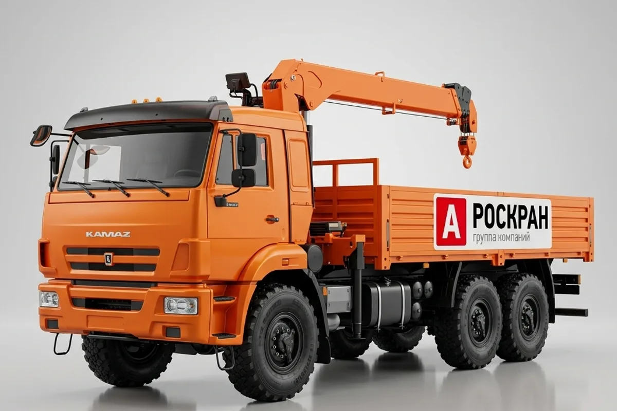 Кран-манипулятор КАМАЗ 43118 6×6 с КМУ Palfinger PK 15500 и бортовой платформой